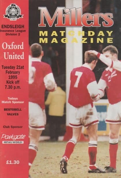 Rotherham United v Oxford United 21-Feb-1996