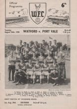 Watford v Port Vale  26-Aug-1958