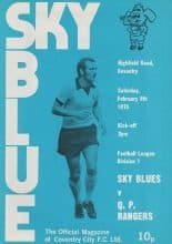 Coventry City v Queens Park Rangers 16-Feb-1974