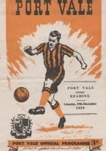 Port Vale v Reading 19-Dec-1959
