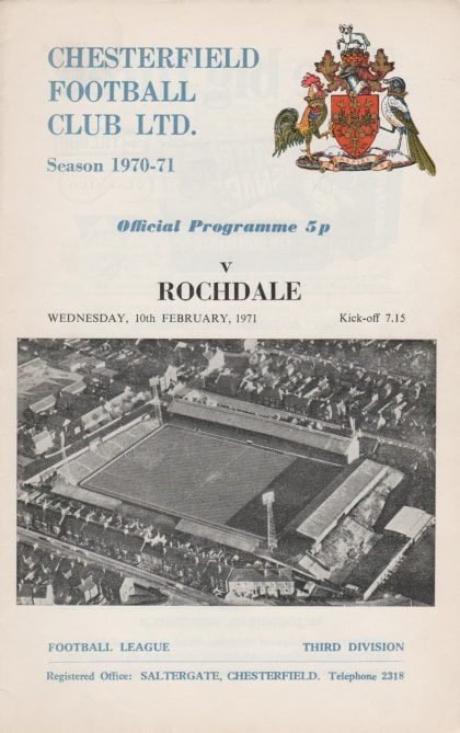 Chesterfield v Rochdale 10-Feb-1971