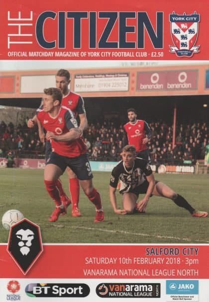 York City v Salford City 10-Feb-2018
