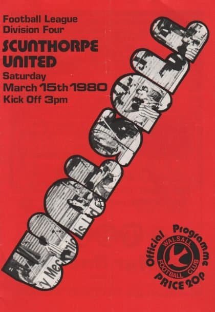 Walsall v Scunthorpe United 15-Mar-1980