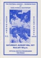 Southport v Scunthorpe United  20-Aug-1977