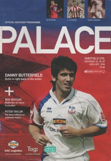 Crystal Palace v Sheffield United 22-Sep-2007