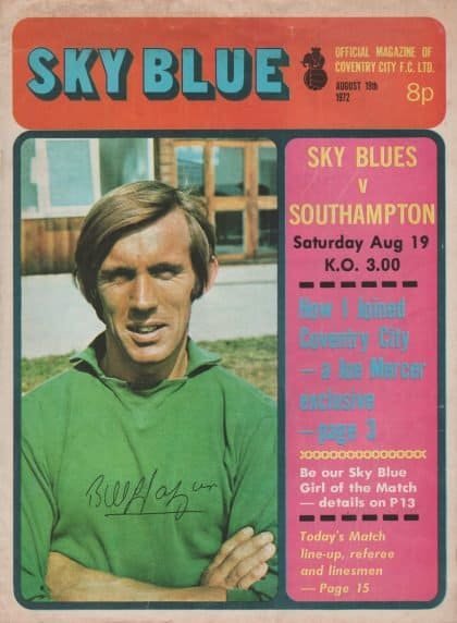 Coventry City v Southampton 19-Aug-1972