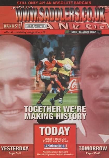Walsall v Stoke City 23-Aug-2003