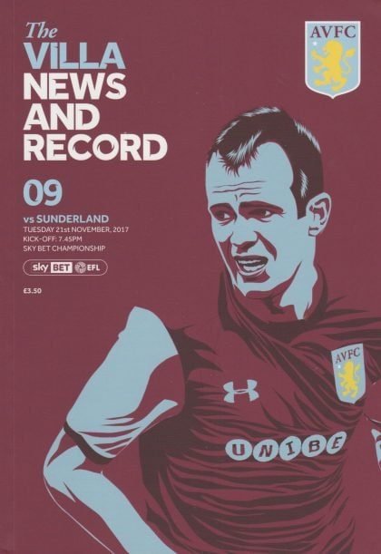 Aston Villa v Sunderland  21-Nov-2017