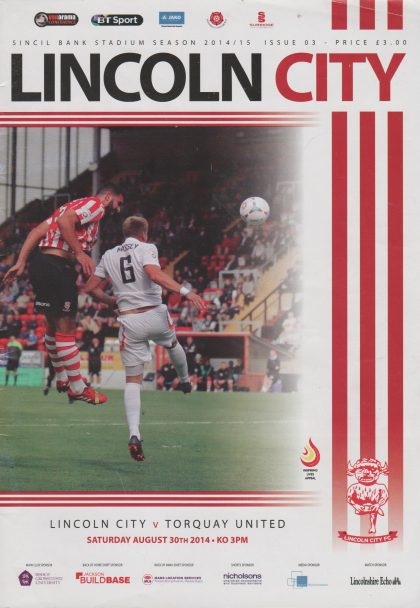 Lincoln City v Torquay United 30-Aug-2014