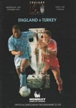England v Turkey 16-Oct-1991
