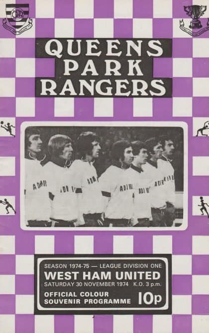 Queens Park Rangers v West Ham United  30-Nov-1974