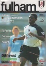 Fulham v Wolverhampton Wanderers 18-Oct-2003