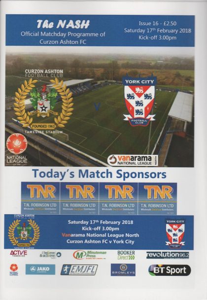 Curzon Ashton v York City  17-Feb-2018