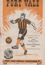 Port Vale v York City 06-Sep-1958