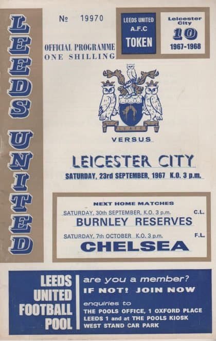 Leeds United v Leicester City 23-Sep-1967