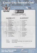 Exeter City v Aldershot Town  04-Sep-2012