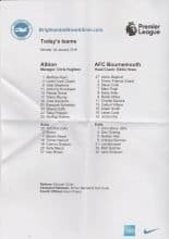 Brighton & Hove Albion v AFC Bournemouth  01-Jan-2018