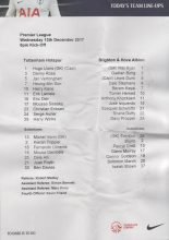 Tottenham Hotspur v Brighton and Hove Albion  13-Dec-2017