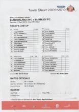 Sunderland v Burnley 17-Apr-2010