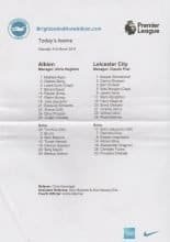 Brighton & Hove Albion v Leicester City 31-Mar-2018