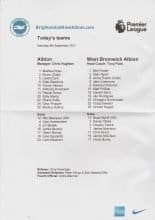 Brighton & Hove Albion v West Bromwich Albion  09-Sep-2017