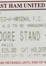 West Ham United v Arsenal 06-Jan-1998