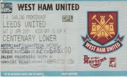 West Ham United v Leeds United 21-Apr-2001