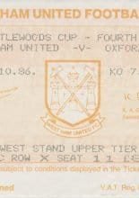 West Ham United v Oxford United 18-Oct-1986