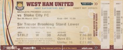 West Ham United v Stoke City 05-Mar-2011