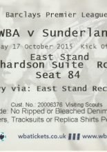 West Bromwich Albion v Sunderland 17-Oct-2015