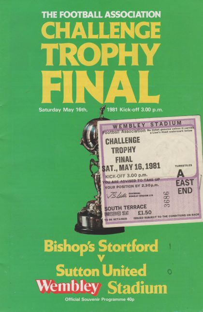 Bishop's Stortford v Sutton United 16-May-1981