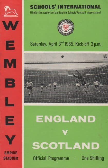 England Schoolboys v Scotland Schoolboys 03-Apr-1965