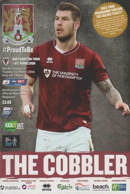 Northampton Town v AFC Wimbledon  01-Mar-2016