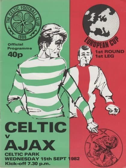 Glasgow Celtic v Ajax Amsterdam 15-Sep-1982