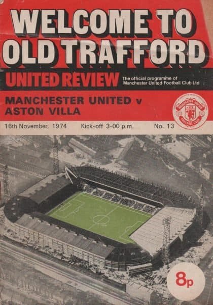 Manchester United v Aston Villa 16-Nov-1974
