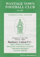 Wantage Town v Banbury United 01-Apr-1998