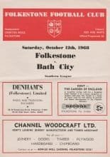 Folkestone Town v Bath City 12-Oct-1968