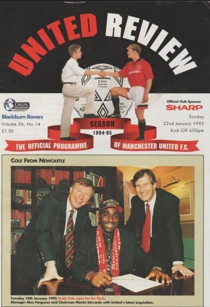 Manchester United v Blackburn Rovers 22-Jan-1995