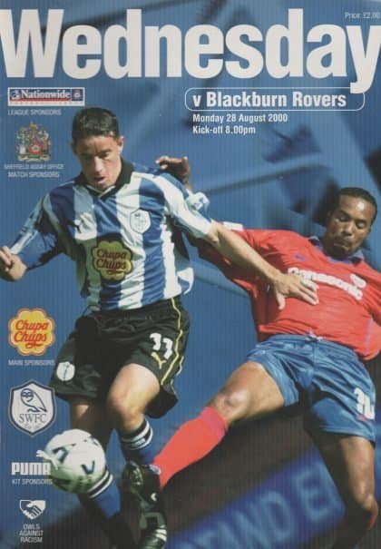 Sheffield Wednesday v Blackburn Rovers 28-Aug-2000