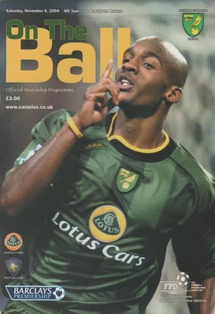 Norwich City v Blackburn Rovers 06-Nov-2004