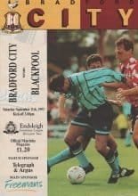 Bradford City v Blackpool 11-Sep-1993