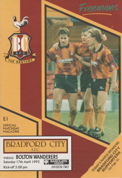 Bradford City v Bolton Wanderers 17-Apr-1993