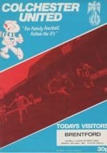 Colchester United v Brentford 20-Apr-1981