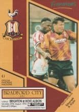 Bradford City v Brighton and Hove Albion 29-Sep-1992