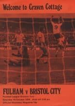 Fulham v Bristol City 19-Oct-1974