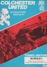 Colchester United v Burnley 14-Feb-1981