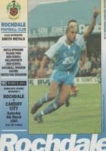 Cardiff City v Rochdale 06-Mar-1993