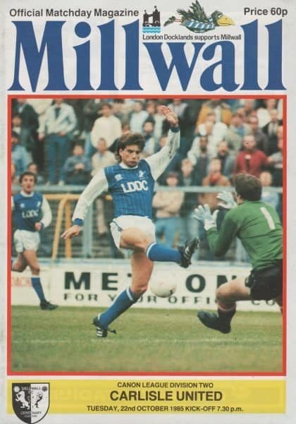 Millwall v Carlisle United  22-Oct-1985