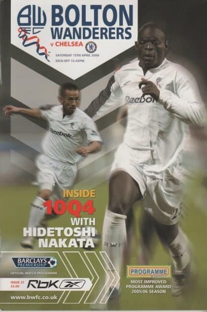 Bolton Wanderers v Chelsea 15-Apr-2006