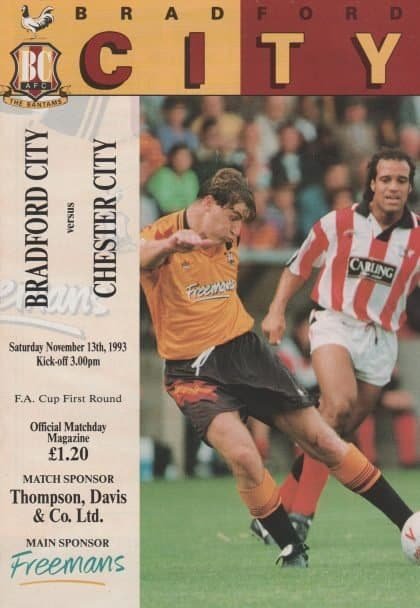 Bradford City v Chester City  13-Nov-1993